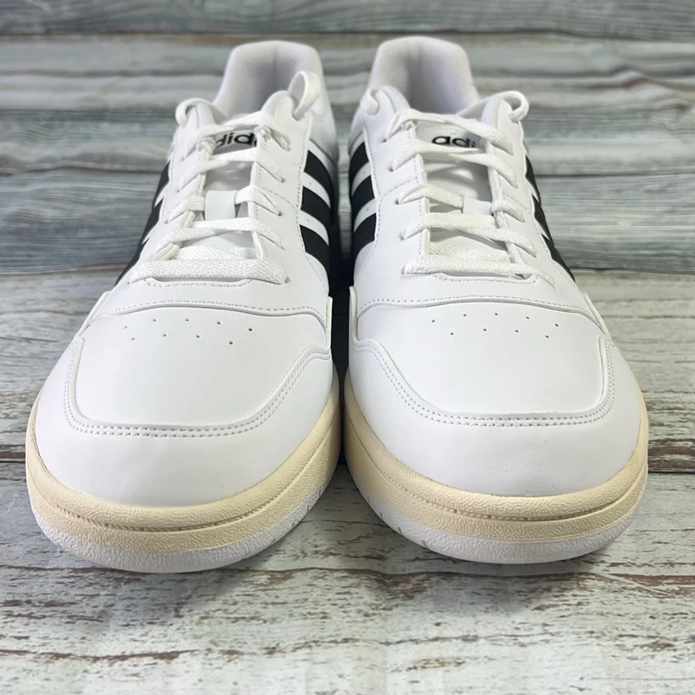 Adidas Hoops 3.0 GY5434 Low Classic Vintage Sportswear Shoes Men's White Size 12